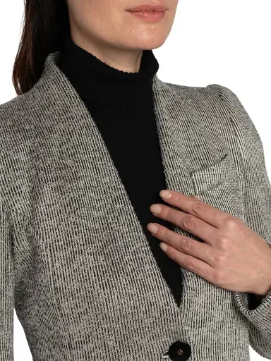 Giorgio Armani Women's Textured One-Button Blazer - Gessato Beige | Thumbnail 6 Giorgio Armani Women's Textured One-Button Blazer - Gessato Beige | Thumbnail 6
