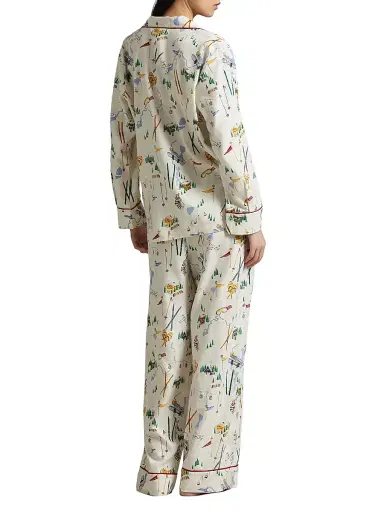 Polo Ralph Lauren Women's Madison Printed Pajamas - Travel Ski Print | Thumbnail 3 Polo Ralph Lauren Women's Madison Printed Pajamas - Travel Ski Print | Thumbnail 3