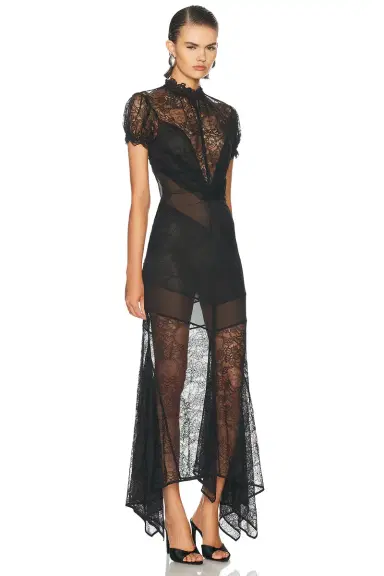 The Attico Lace Midi Dress | Thumbnail 2 The Attico Lace Midi Dress | Thumbnail 2