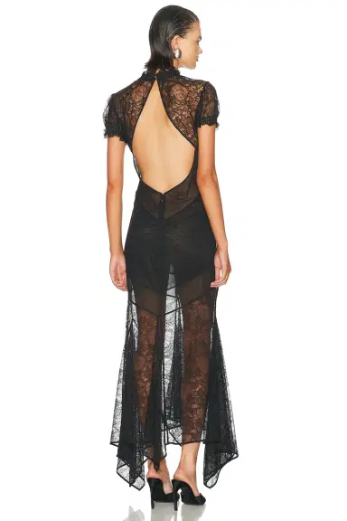 The Attico Lace Midi Dress | Thumbnail 3 The Attico Lace Midi Dress | Thumbnail 3