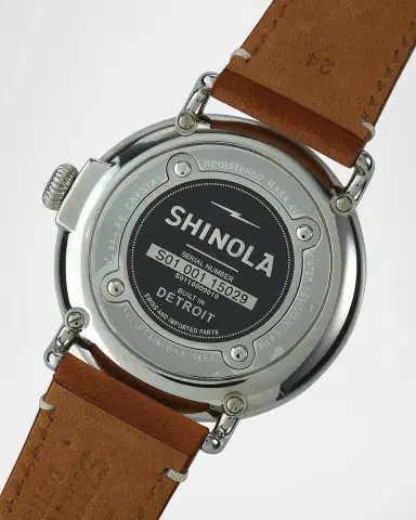 Shinola 47mm Runwell Watch, White/Brown | Thumbnail 2 Shinola 47mm Runwell Watch, White/Brown | Thumbnail 2