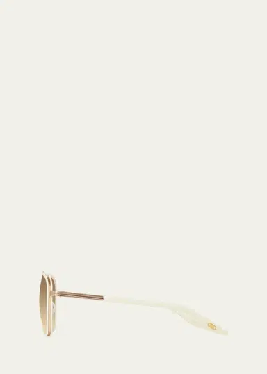 BARTON PERREIRA Cani Titanium Aviator Sunglasses | Thumbnail 3 BARTON PERREIRA Cani Titanium Aviator Sunglasses | Thumbnail 3