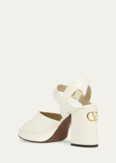 Valentino Garavani Fawcette VLogo Patent Leather Platform Sandals | Thumbnail 4 Valentino Garavani Fawcette VLogo Patent Leather Platform Sandals | Thumbnail 4
