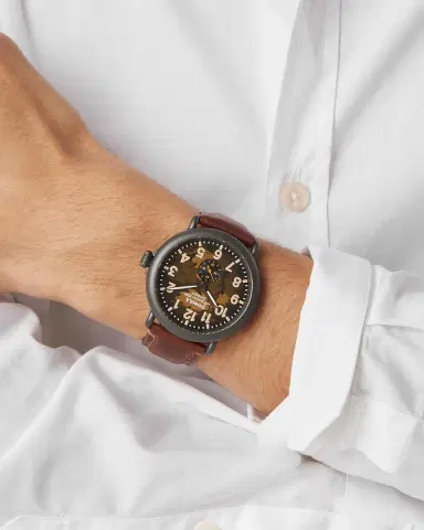 Shinola Runwell Leather-Strap Watch, 47mm | Thumbnail 2 Shinola Runwell Leather-Strap Watch, 47mm | Thumbnail 2
