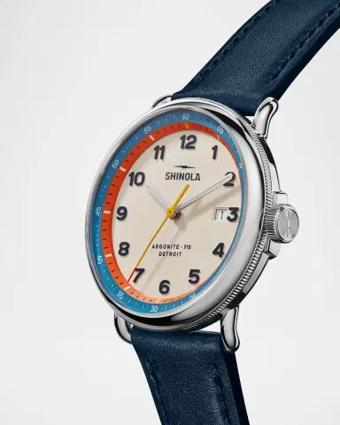 Shinola Canfield Model C56 Leather-Strap Watch, 43mm | Thumbnail 3 Shinola Canfield Model C56 Leather-Strap Watch, 43mm | Thumbnail 3