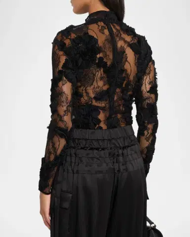 Aknvas Freja Floral Lace Mock-Neck Top | Thumbnail 3 Aknvas Freja Floral Lace Mock-Neck Top | Thumbnail 3