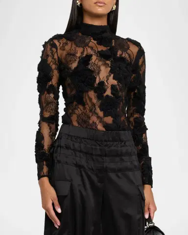Aknvas Freja Floral Lace Mock-Neck Top | Thumbnail 4 Aknvas Freja Floral Lace Mock-Neck Top | Thumbnail 4
