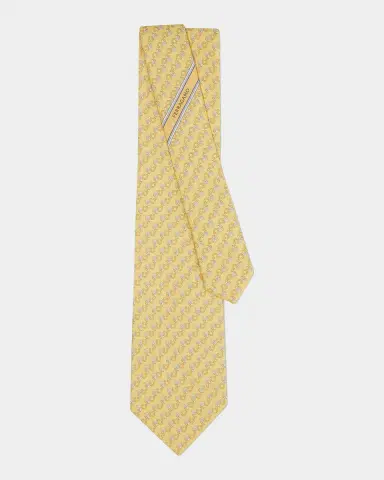 Ferragamo Men's Owl and Gancio Silk Tie | Thumbnail 3 Ferragamo Men's Owl and Gancio Silk Tie | Thumbnail 3