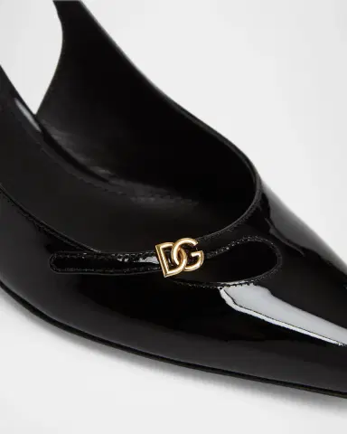 Dolce & Gabbana 90mm DG Vernice Patent Leather Slingback Pumps | Thumbnail 4 Dolce & Gabbana 90mm DG Vernice Patent Leather Slingback Pumps | Thumbnail 4