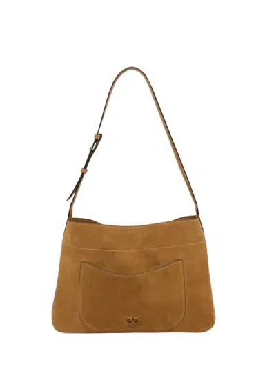 Valentino Garavani Men's Emil Small Suede Hobo Bag | Thumbnail 1 Valentino Garavani Men's Emil Small Suede Hobo Bag | Thumbnail 1
