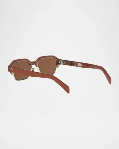 Celine Men's Acetate and Nylon Geometric Combi Sunglasses | Thumbnail 4 Celine Men's Acetate and Nylon Geometric Combi Sunglasses | Thumbnail 4