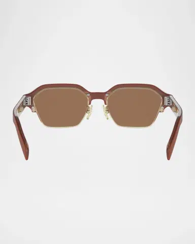 Celine Men's Acetate and Nylon Geometric Combi Sunglasses | Thumbnail 5 Celine Men's Acetate and Nylon Geometric Combi Sunglasses | Thumbnail 5