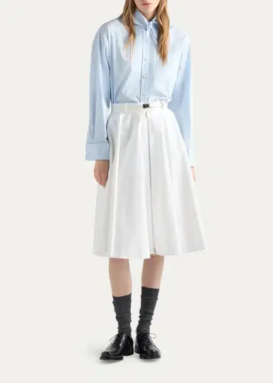 Prada Belted A-Line Midi Skirt | Thumbnail 2 Prada Belted A-Line Midi Skirt | Thumbnail 2
