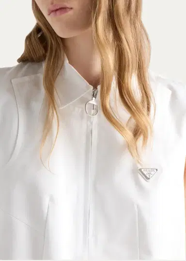Prada Logo Cotton Sleeveless Mini Dress | Thumbnail 5 Prada Logo Cotton Sleeveless Mini Dress | Thumbnail 5