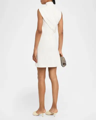 Courrèges Twist Draped A-Line Mini Dress | Thumbnail 3 Courrèges Twist Draped A-Line Mini Dress | Thumbnail 3