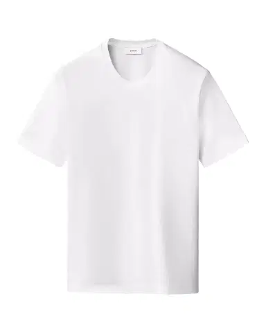 Eton Men's Silk and Cotton Crewneck T-Shirt | Thumbnail 1 Eton Men's Silk and Cotton Crewneck T-Shirt | Thumbnail 1