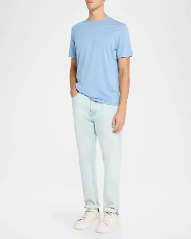 Eton Men's Cotton and Silk Crewneck T-Shirt | Thumbnail 2 Eton Men's Cotton and Silk Crewneck T-Shirt | Thumbnail 2