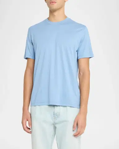 Eton Men's Cotton and Silk Crewneck T-Shirt | Thumbnail 4 Eton Men's Cotton and Silk Crewneck T-Shirt | Thumbnail 4