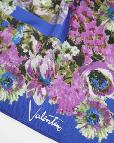 Valentino Garavani Floral Silk Foulard Scarf | Thumbnail 4 Valentino Garavani Floral Silk Foulard Scarf | Thumbnail 4