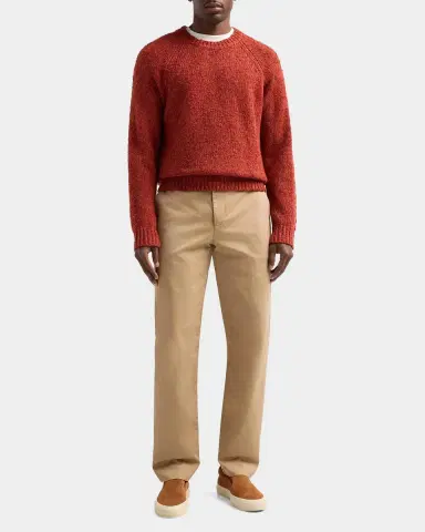 Vince Men's Boucle Raglan Crewneck Sweater | Thumbnail 2 Vince Men's Boucle Raglan Crewneck Sweater | Thumbnail 2