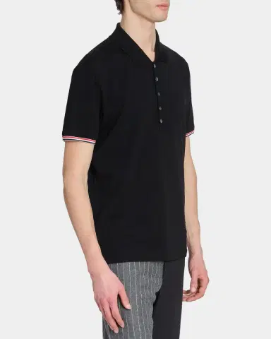 Thom Browne Men's RWB Tipping Wool Jersey Polo Shirt | Thumbnail 6 Thom Browne Men's RWB Tipping Wool Jersey Polo Shirt | Thumbnail 6