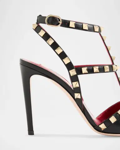 Valentino Garavani Rockstud 100mm Studded Leather Strappy Pumps | Thumbnail 3 Valentino Garavani Rockstud 100mm Studded Leather Strappy Pumps | Thumbnail 3