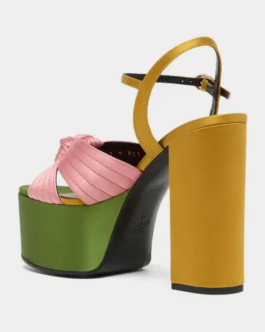 Valentino Garavani 125mm Crasher Platform Sandals in Satin | Thumbnail 4 Valentino Garavani 125mm Crasher Platform Sandals in Satin | Thumbnail 4