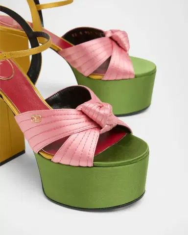 Valentino Garavani 125mm Crasher Platform Sandals in Satin | Thumbnail 5 Valentino Garavani 125mm Crasher Platform Sandals in Satin | Thumbnail 5