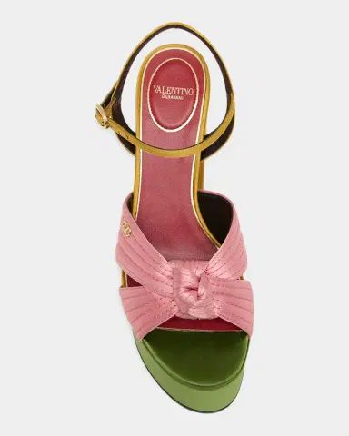 Valentino Garavani 125mm Crasher Platform Sandals in Satin | Thumbnail 6 Valentino Garavani 125mm Crasher Platform Sandals in Satin | Thumbnail 6