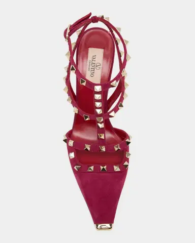 Valentino Garavani Rockstud 100mm Studded Suede Strappy Pumps | Thumbnail 6 Valentino Garavani Rockstud 100mm Studded Suede Strappy Pumps | Thumbnail 6