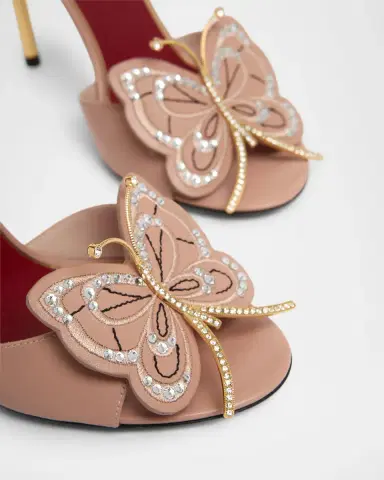 Valentino Garavani Flutterby 105mm Leather Sandals | Thumbnail 4 Valentino Garavani Flutterby 105mm Leather Sandals | Thumbnail 4
