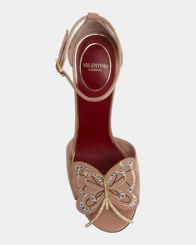 Valentino Garavani Flutterby 105mm Leather Sandals | Thumbnail 5 Valentino Garavani Flutterby 105mm Leather Sandals | Thumbnail 5