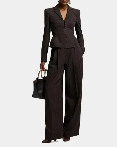 Ralph Lauren Collection Joleene Wool Herringbone Structured Jacket | Thumbnail 2 Ralph Lauren Collection Joleene Wool Herringbone Structured Jacket | Thumbnail 2