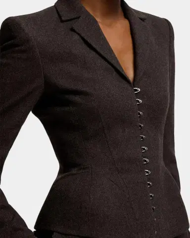 Ralph Lauren Collection Joleene Wool Herringbone Structured Jacket | Thumbnail 5 Ralph Lauren Collection Joleene Wool Herringbone Structured Jacket | Thumbnail 5