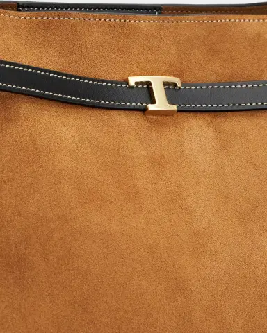 Tod's T Timeless Belted Suede Shopping Tote Bag | Thumbnail 3 Tod's T Timeless Belted Suede Shopping Tote Bag | Thumbnail 3