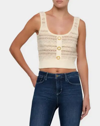 L'Agence Galene Mixed-Stitch Sweater Tank Top | Thumbnail 4 L'Agence Galene Mixed-Stitch Sweater Tank Top | Thumbnail 4