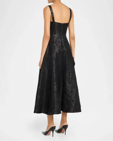 As It May Julia Sweetheart Organza Jacquard Midi Dress | Thumbnail 3 As It May Julia Sweetheart Organza Jacquard Midi Dress | Thumbnail 3