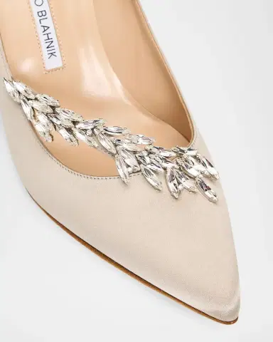 Manolo Blahnik 70mm Nadira Jeweled Satin Pumps | Thumbnail 3 Manolo Blahnik 70mm Nadira Jeweled Satin Pumps | Thumbnail 3