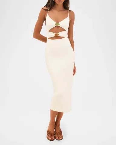 ViX Petra Resin Medallion Cut Out Midi Dress | Thumbnail 2 ViX Petra Resin Medallion Cut Out Midi Dress | Thumbnail 2