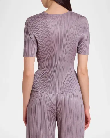 Issey Miyake Monthly Colors: August Pleats Short-Sleeve Top | Thumbnail 3 Issey Miyake Monthly Colors: August Pleats Short-Sleeve Top | Thumbnail 3