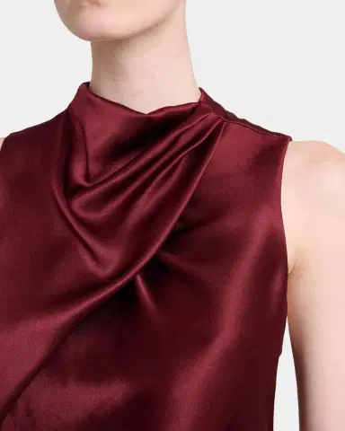 Gabriela Hearst Melina Cowl-Neck Satin Sleeveless Top | Thumbnail 5 Gabriela Hearst Melina Cowl-Neck Satin Sleeveless Top | Thumbnail 5