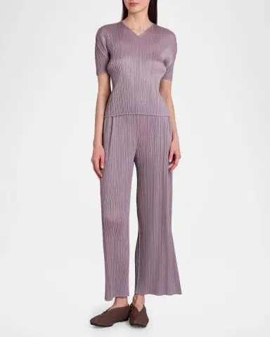 Issey Miyake Monthly Colors: August Pleats Wide-Leg Ankle Pants | Thumbnail 2 Issey Miyake Monthly Colors: August Pleats Wide-Leg Ankle Pants | Thumbnail 2
