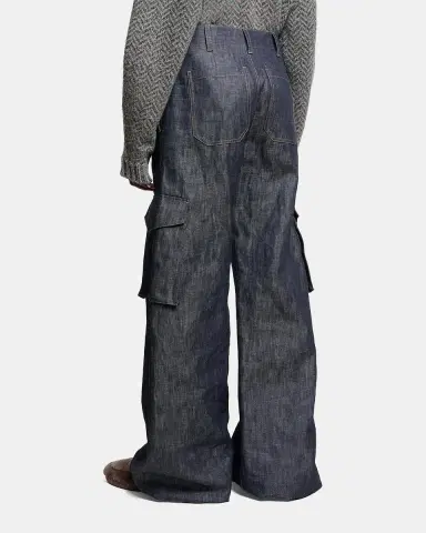 Gabriela Hearst Eos Cotton-Linen Sculptural Flared Cargo Pants | Thumbnail 3 Gabriela Hearst Eos Cotton-Linen Sculptural Flared Cargo Pants | Thumbnail 3