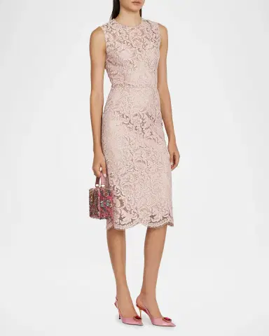 Dolce & Gabbana Lace Sheath Midi-Dress | Thumbnail 2 Dolce & Gabbana Lace Sheath Midi-Dress | Thumbnail 2