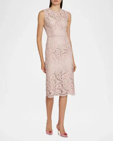 Dolce & Gabbana Lace Sheath Midi-Dress | Thumbnail 4 Dolce & Gabbana Lace Sheath Midi-Dress | Thumbnail 4
