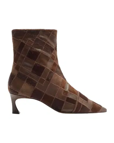Alexandre Birman 50mm Annelise Patchwork Leather Booties | Thumbnail 1 Alexandre Birman 50mm Annelise Patchwork Leather Booties | Thumbnail 1