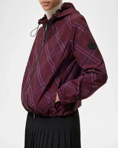 Burberry Salcombe Check Zip Hooded Jacket | Thumbnail 2 Burberry Salcombe Check Zip Hooded Jacket | Thumbnail 2