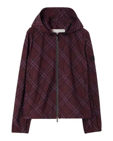 Burberry Salcombe Check Zip Hooded Jacket | Thumbnail 1 Burberry Salcombe Check Zip Hooded Jacket | Thumbnail 1