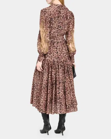 Kobi Halperin Jordy Beaded Animal-Print Midi Dress | Thumbnail 3 Kobi Halperin Jordy Beaded Animal-Print Midi Dress | Thumbnail 3
