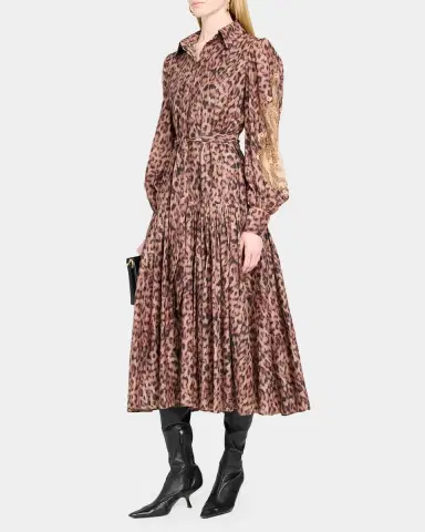 Kobi Halperin Jordy Beaded Animal-Print Midi Dress | Thumbnail 4 Kobi Halperin Jordy Beaded Animal-Print Midi Dress | Thumbnail 4